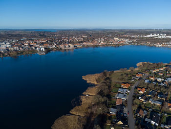 Aerial photo of skanderborg city