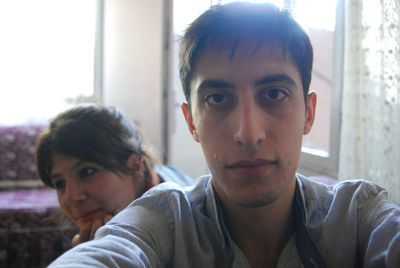 looking at camera