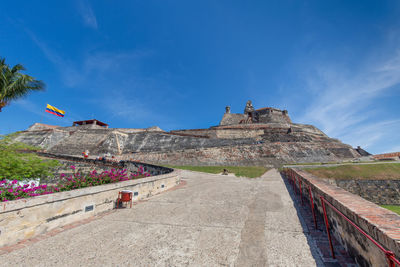 View of temple against cloudy sky