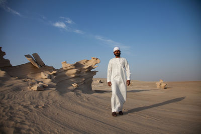 Statue in desert