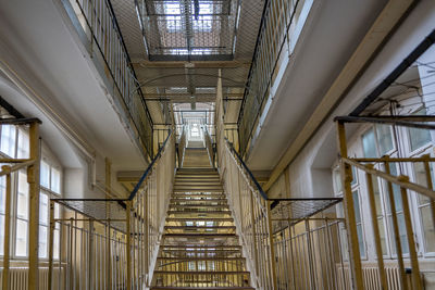 Low angle view of staircase in building