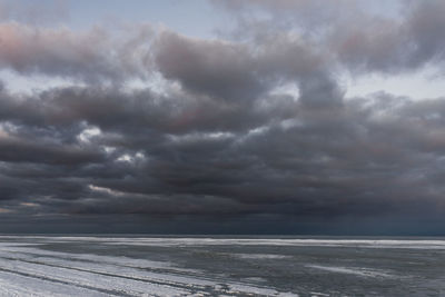 Storm clouds over sea