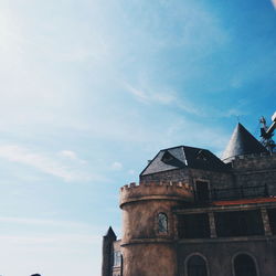 Low angle view of historic building against sky