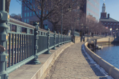 View of promenade in city