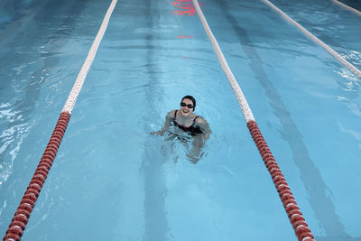 Man swimming in sea