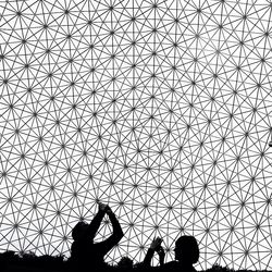 Silhouette people in dark