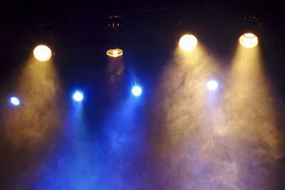 Illuminated lighting equipment at night