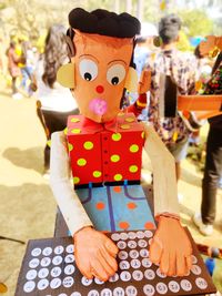 Close-up of stuffed toy on table