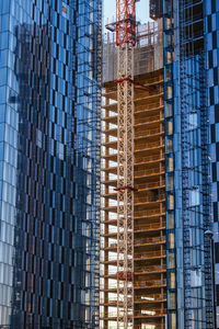 Low angle view of modern building in city