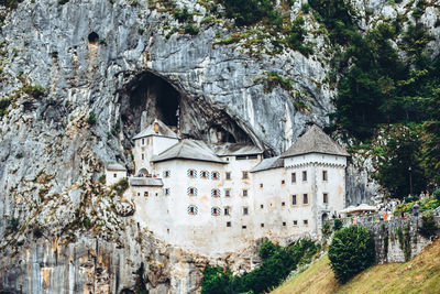 Panoramic view of caste predjamski dvorac slovenija