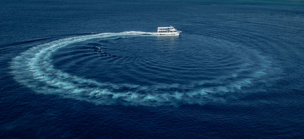 Boats in sea