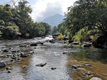 Scenic view of river against sky