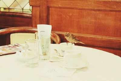 Close-up of drink on table