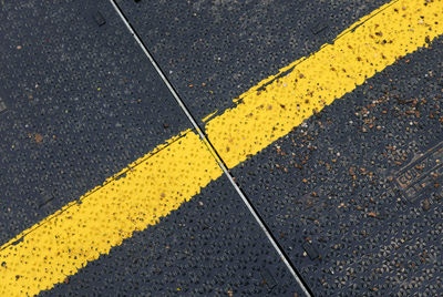 Road marking on asphalt