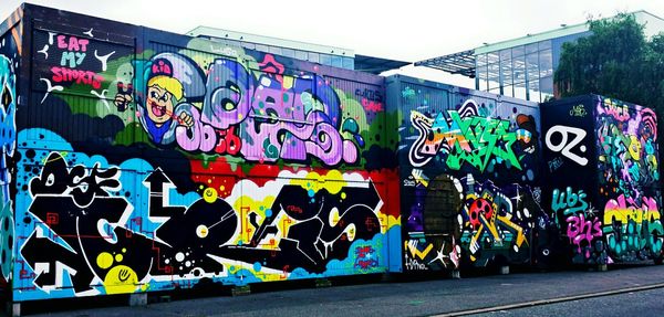 Graffiti on building wall