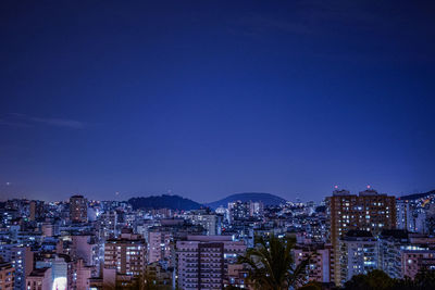 Long exposure urban night photography with buildings and lights of a brazilian city