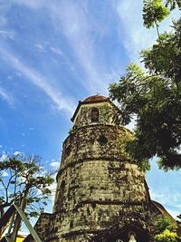 Low angle view of temple against sky