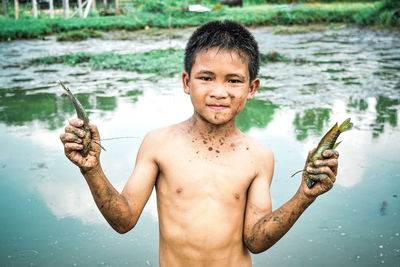 Portrait of young man smiling