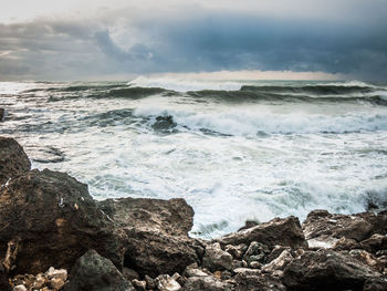 Scenic view of sea against sky