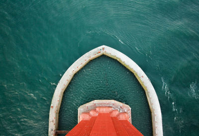 Close-up of boat in sea