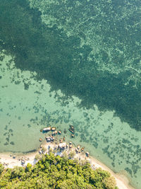 High angle view of beach