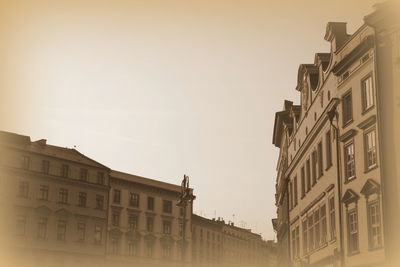 Residential buildings against clear sky