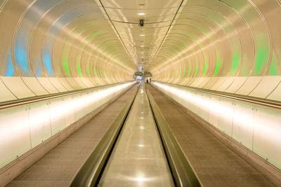 Illuminated underground walkway