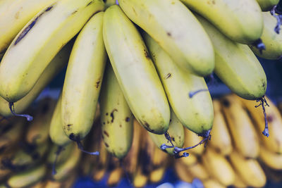 Ripe bananas healthy eating at the market