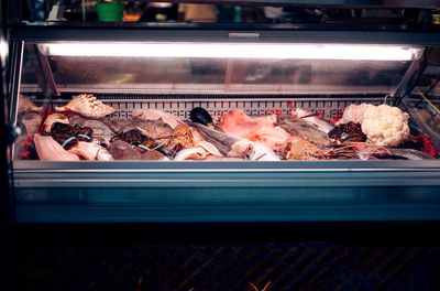 High angle view of food for sale at store