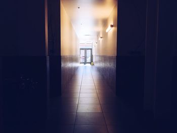 Empty corridor of building