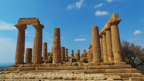 Old temple on the valley temple at agrigento 