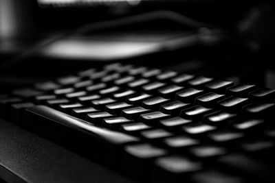 Close-up of computer keyboard