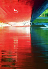 Reflection of red water