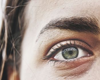 Close-up portrait of woman eye