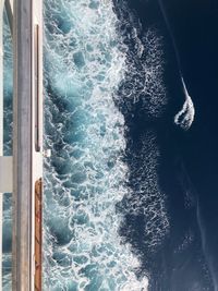 High angle view of swimming pool in sea