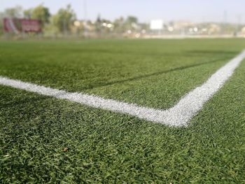 Scenic view of soccer field