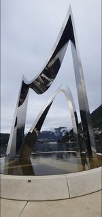 Low angle view of bridge against sky