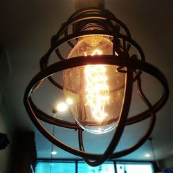 Low angle view of light bulb