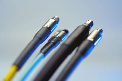 Close-up of colored pencils on table