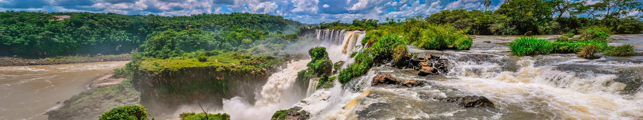 Panoramic view of waterfall