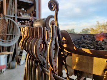 Close-up of machine part