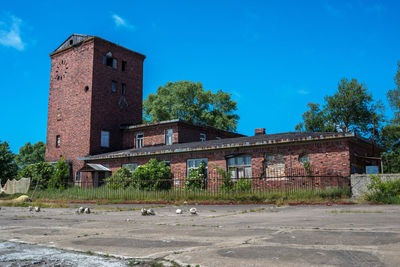 Old building against blue sky