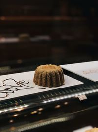 Close-up of cookies on table