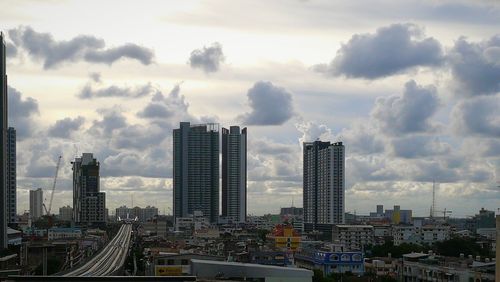 Modern cityscape against sky