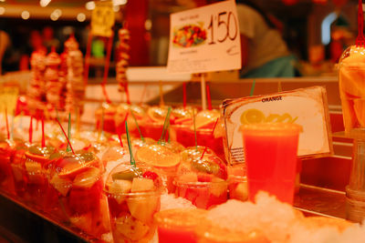 Close-up of drink on table