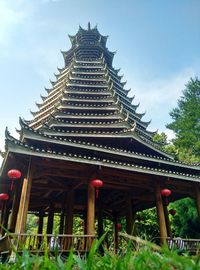 Low angle view of temple