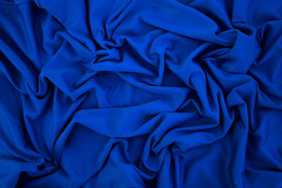 Full frame shot of blue fabric