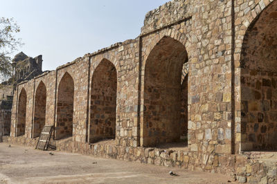 View of old building against clear sky