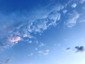 Low angle view of clouds in sky