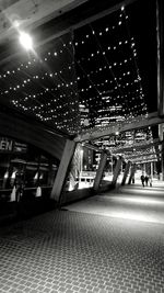 View of illuminated building